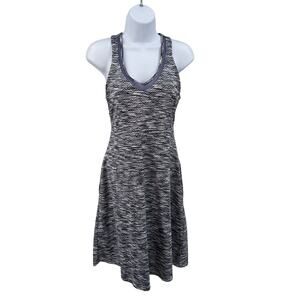 WMNS MPG Athletic Sporty Dress Purple Black w/Pockets Knee Length M Racerback